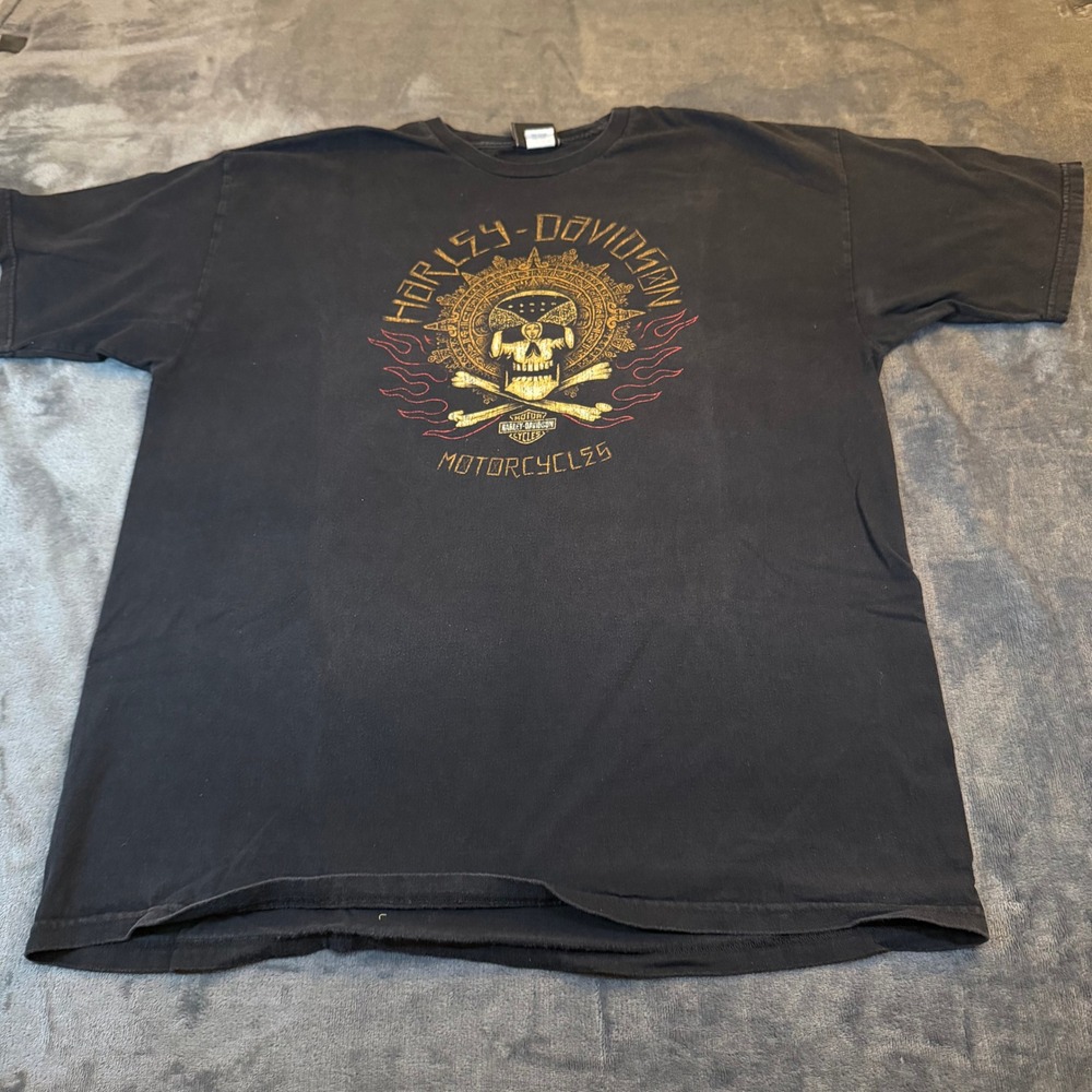 Harley Davidson Motorcycles Skull Guitar Nashville TN Graphic T Shirt Mens XL